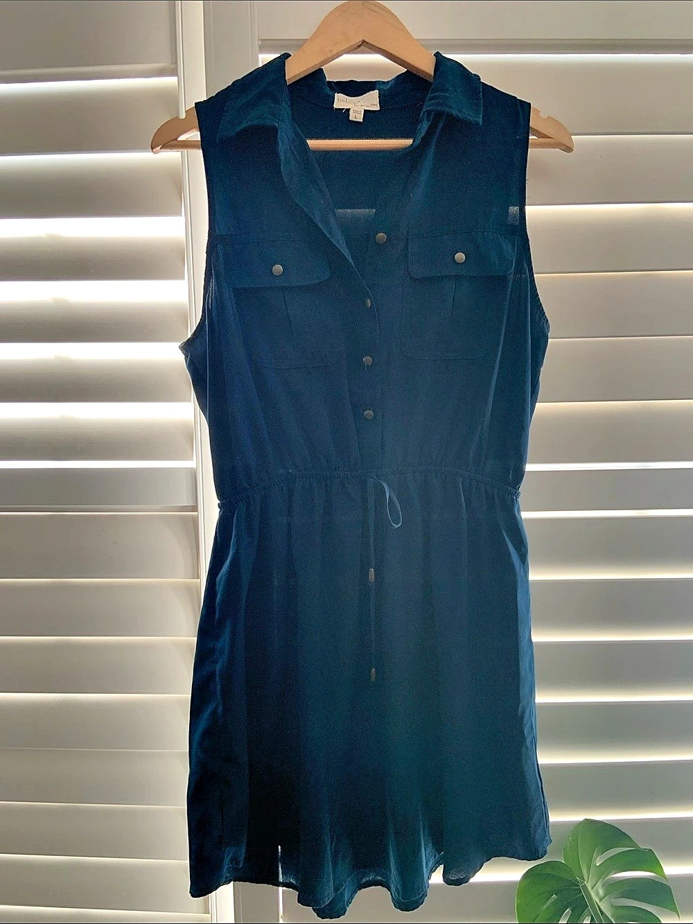 Bebe Sleeveless Mini Dress in Blue Size XS
